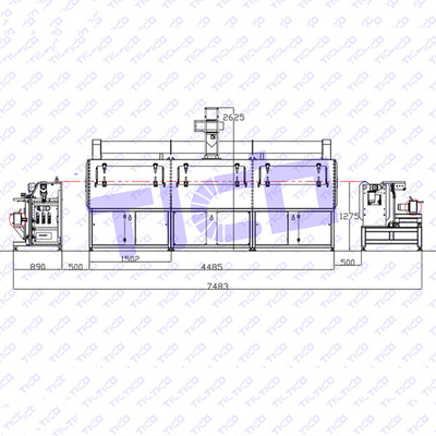 Máy phủ pin điện cực cuộn Slot Die Three Drying Chamber