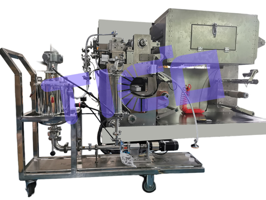 Máy sơn cuộn cuộn cuộn với một lò